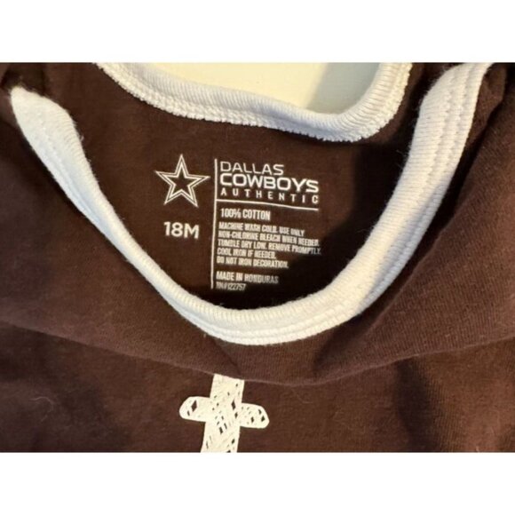 Dallas Cowboys Football Baby Boy Outfit One Piece 18M Hand Off to Mom Brown Cute - Picture 5 of 5